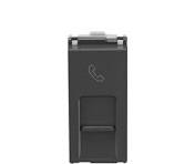 ENTICE DATA SOCKET RJ 45 Cat 6 Socket with Shutter With 1M [Charcoal Grey, 20]